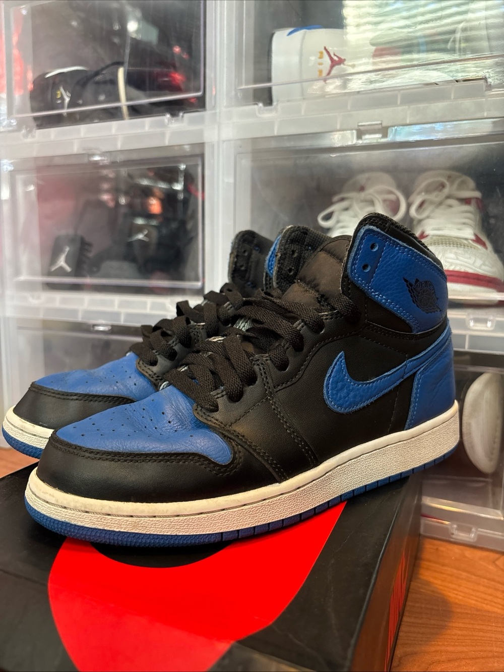 Air Jordan 1 High OG Royal 2017 575441-007 Basketball Shoes Sz 6.5Y/Sz 8W Used